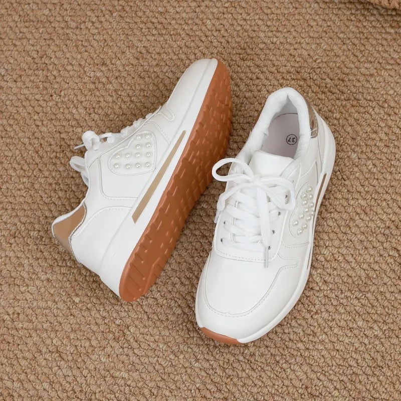 Heart Pearl - Super Elegant and Comfortable Platform Sneakers