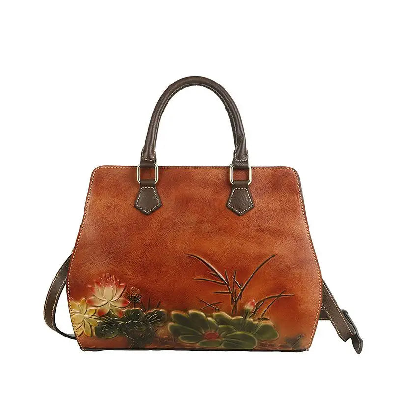 Toscana Vintage – mala tote em pele bovina, cor castanho