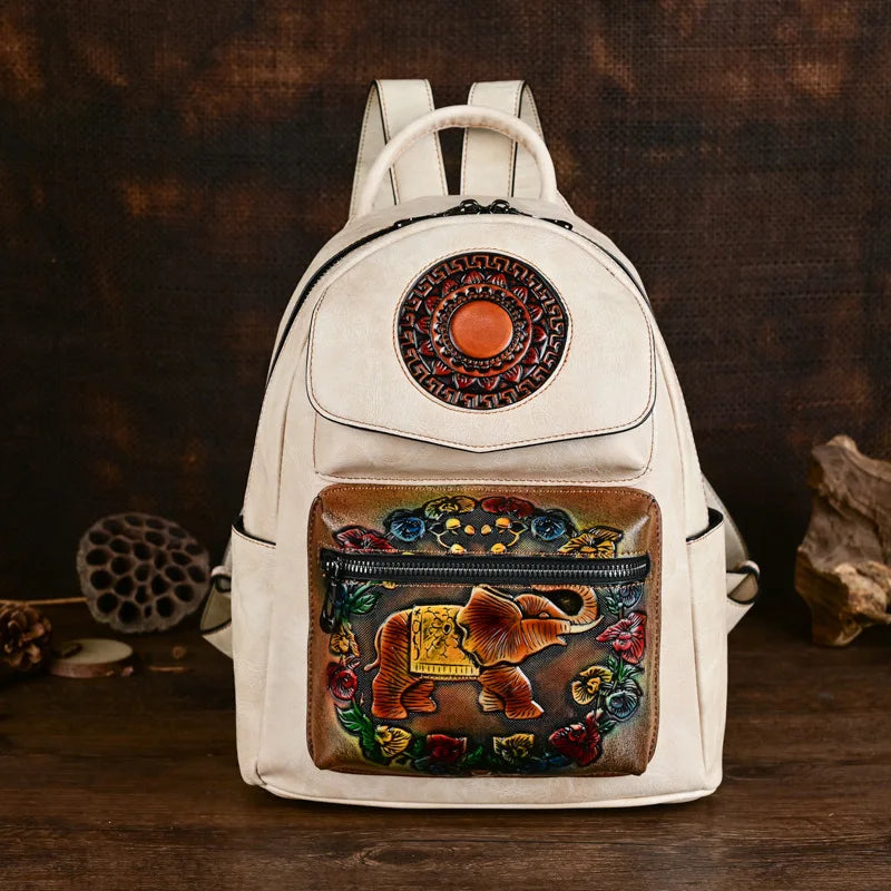 Mochila Elefante Maya Vintage – Design Antirroubo de Alta Qualidade