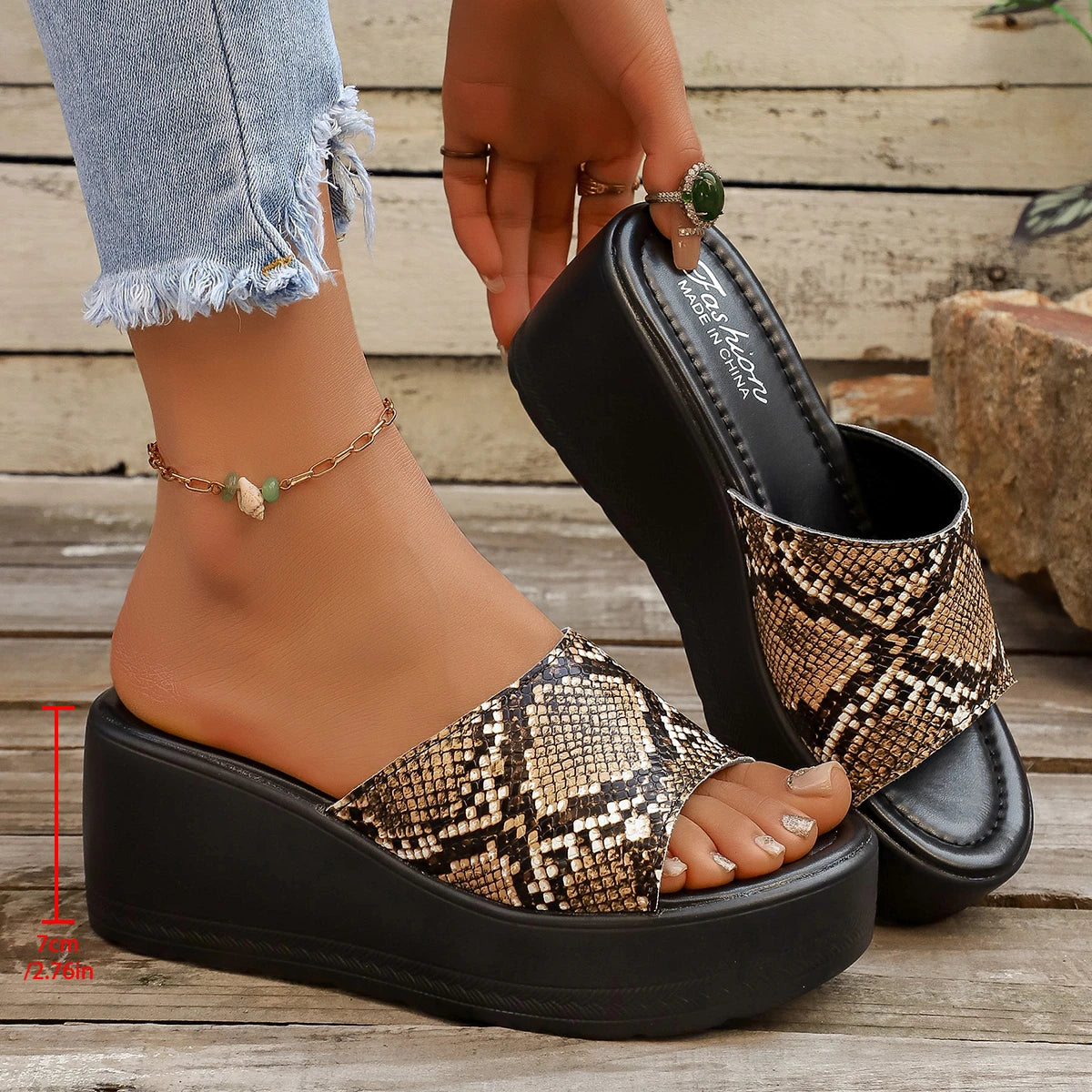 Serena Python – Elegant Platform Sandals