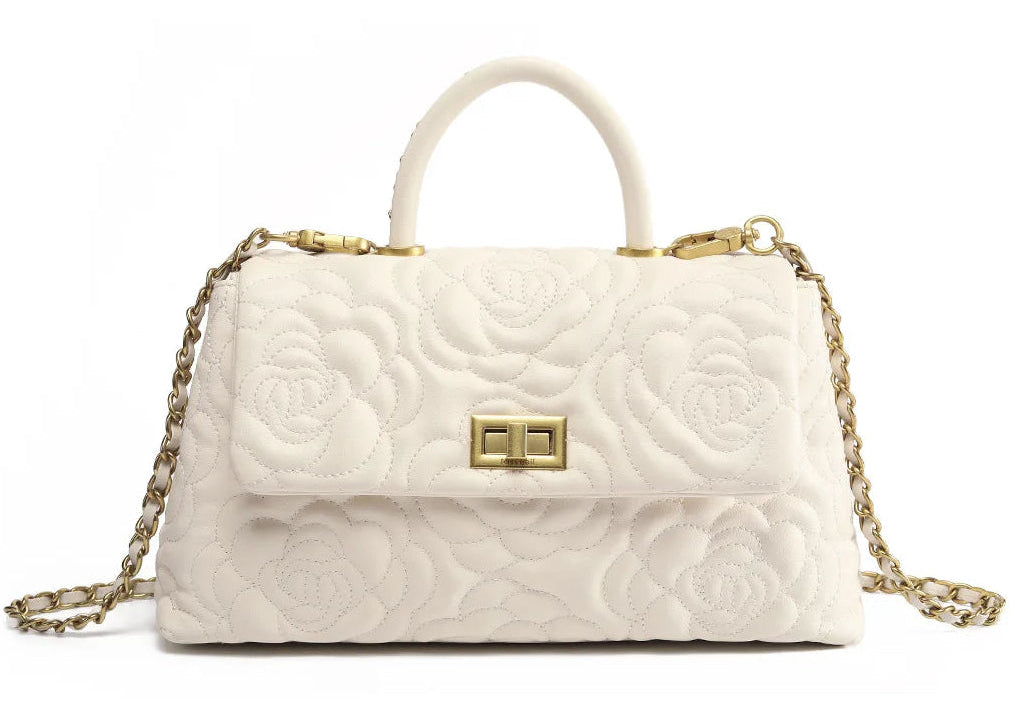 Camelia Elegance – Genuine Leather Bag