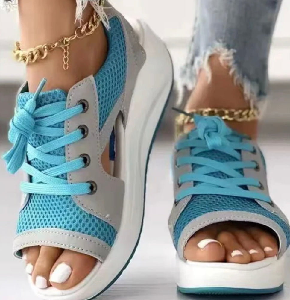 Super Comfortable Anabella Wedge Trainers