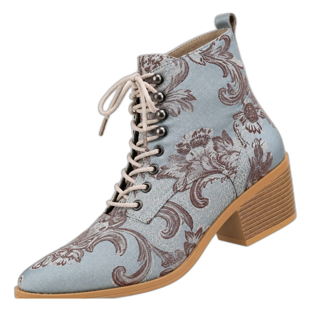 Fiojade – Bota Martin de estilo robusto em sintético