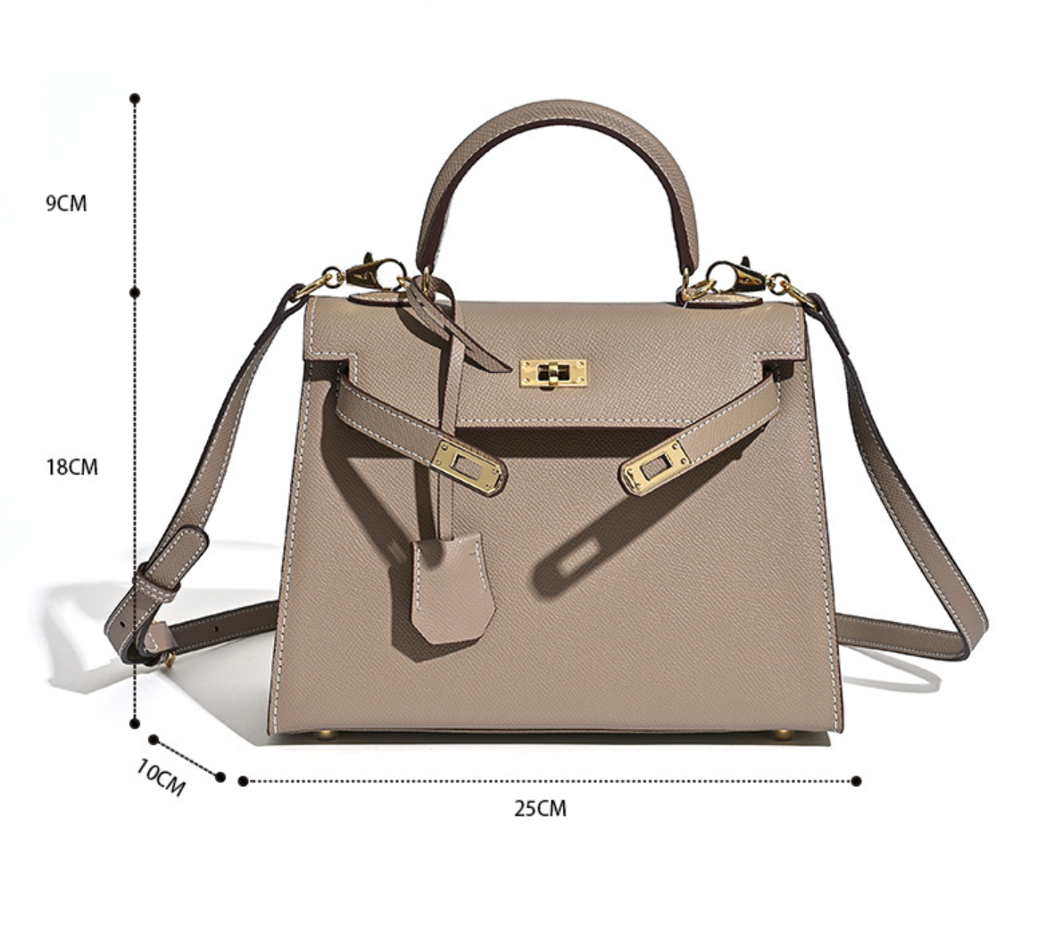 Grace Classique – Bolsa em Couro Genuíno Estilo Epsom