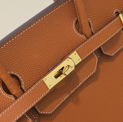 Jane Baguette – Bolsa 40 cm em Couro Genuíno Tipo Pebbled