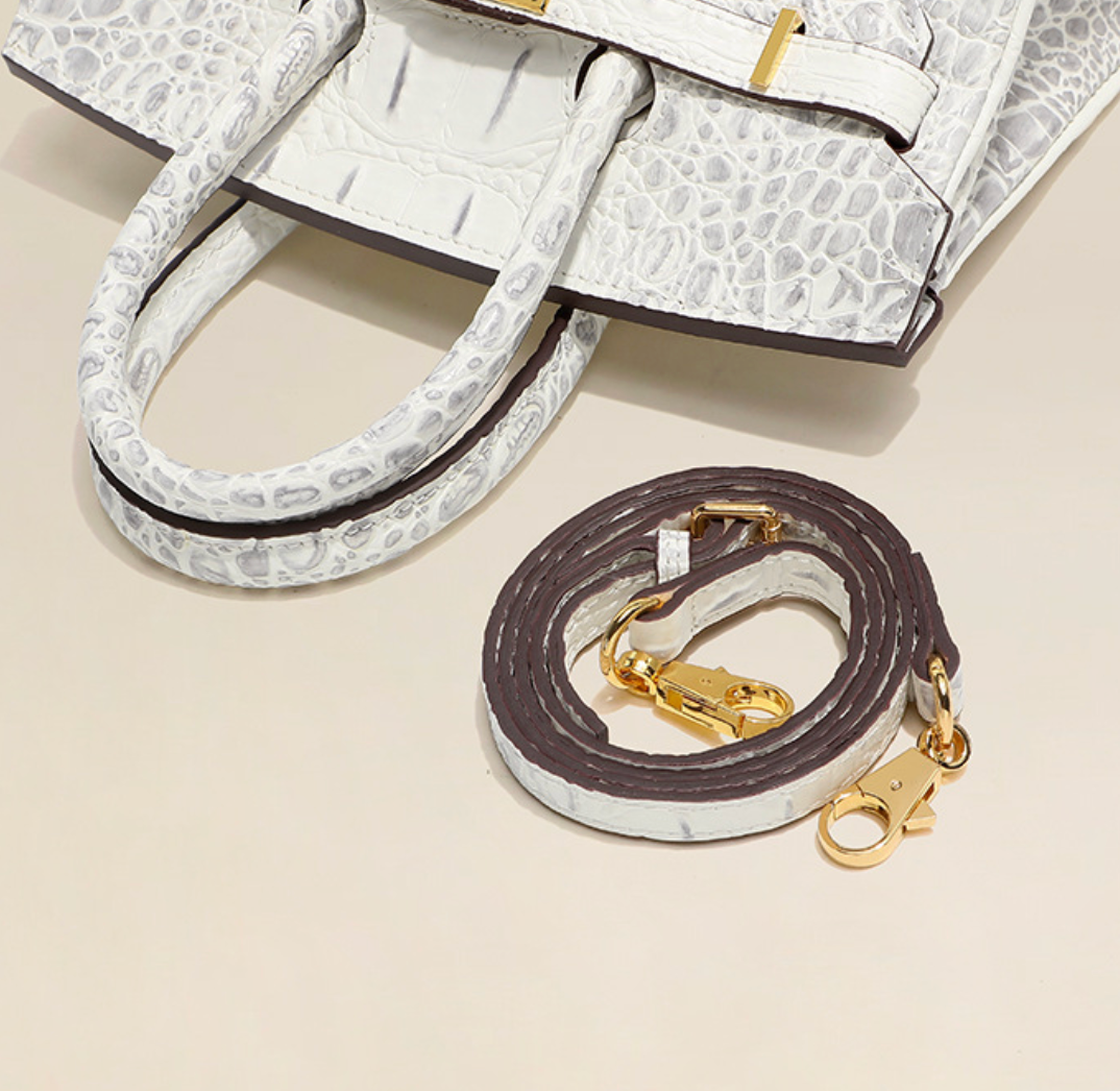 Jane Croco Himalaya – Bolsa 30 cm em Couro Genuíno