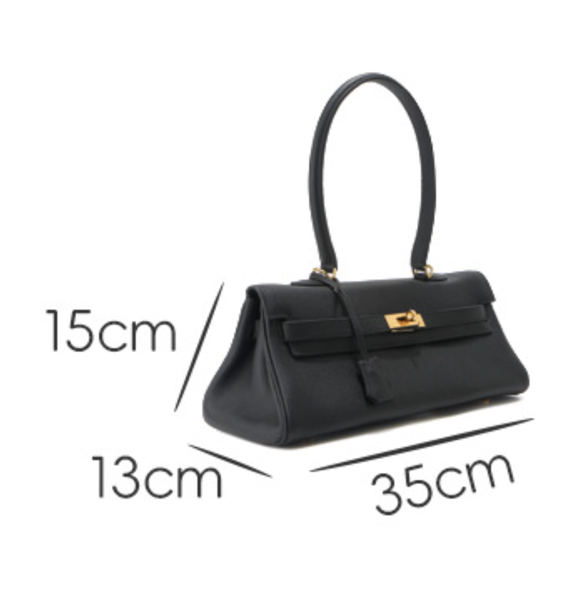 Grace Shoulder 35 – Bolsa Estruturada em Couro Genuíno Pebbled