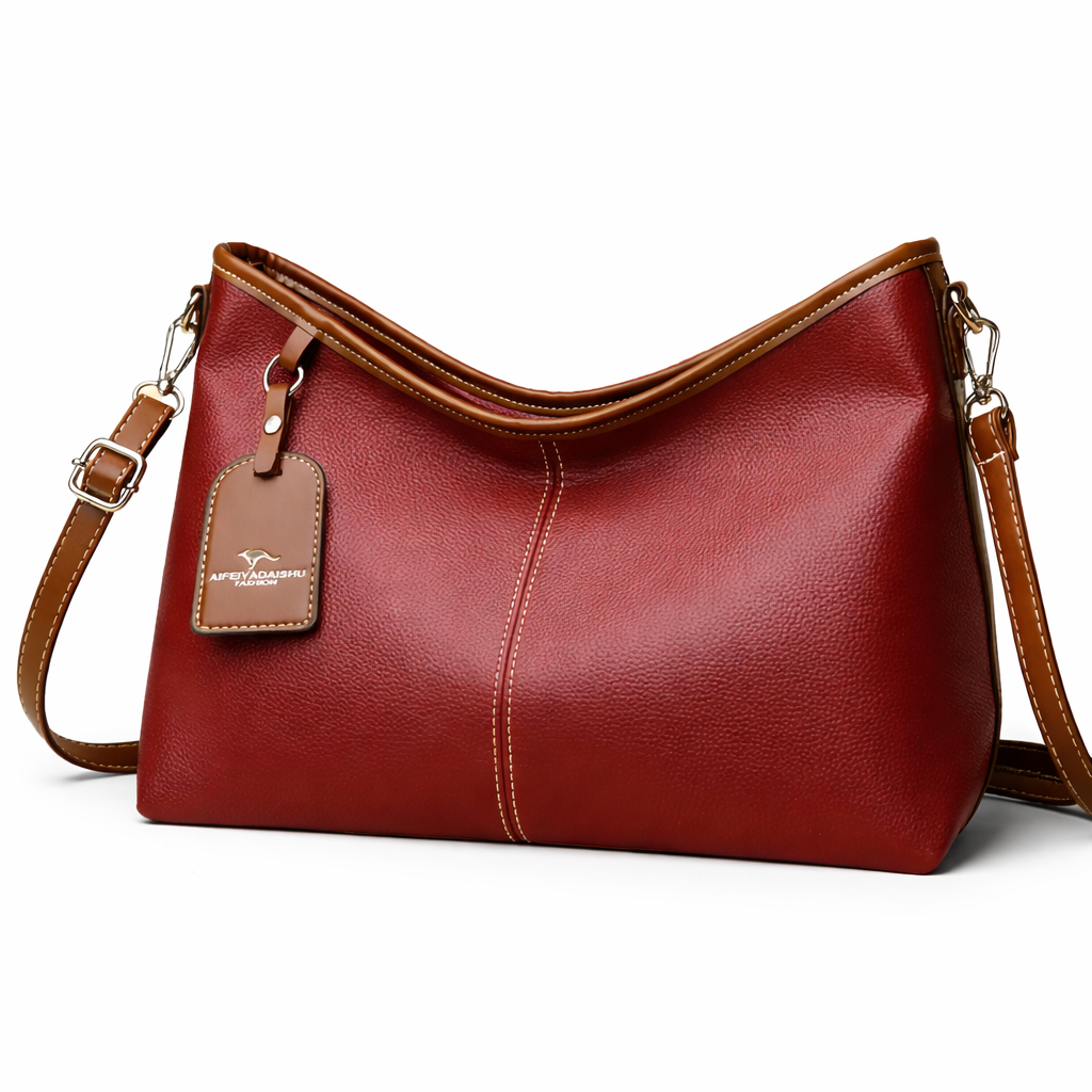 Two-Tone Elegance Bucket Bag