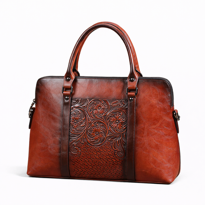 Mala Executiva Helena Vintage – Em Couro Natural Premium