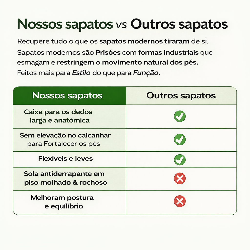 Roberta - Sapatos Barefoot Unissexo Ultra Confortáveis