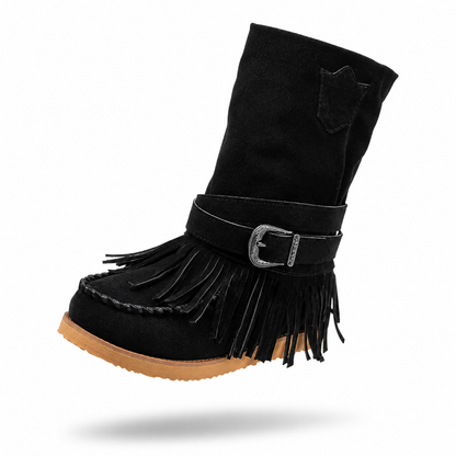 Montana – Women's Boots with Buckles and Fringes