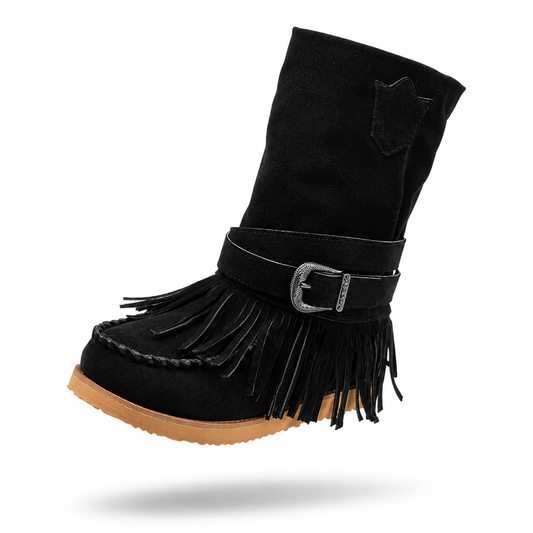 Montana – Women's Boots with Buckles and Fringes