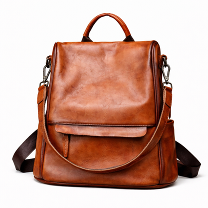Mochila Valéria Vintage – Em Couro Genuíno Premium
