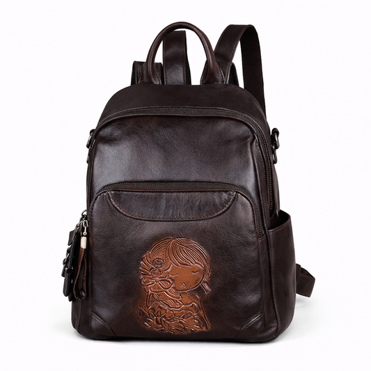 Mochila Vintage Laura – Em Couro Genuíno Premium