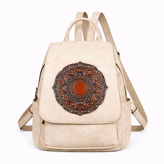 Mochila Geométrica Laura Vintage – Design Elegante de Alta Qualidade