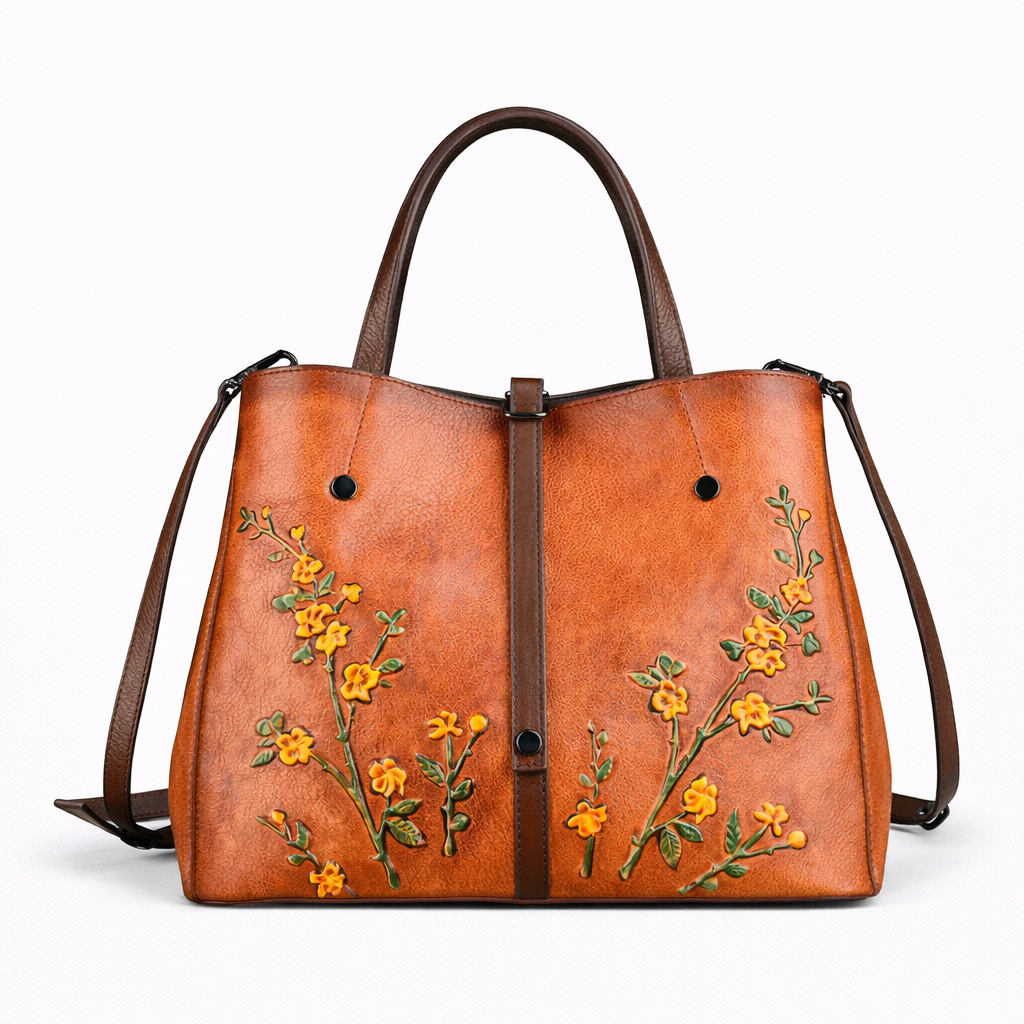 Mala Bucket Aurora Vintage – Em Couro Genuíno Premium