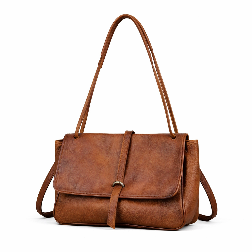 Mala Messenger Sofia Vintage – Em Couro Genuíno Premium