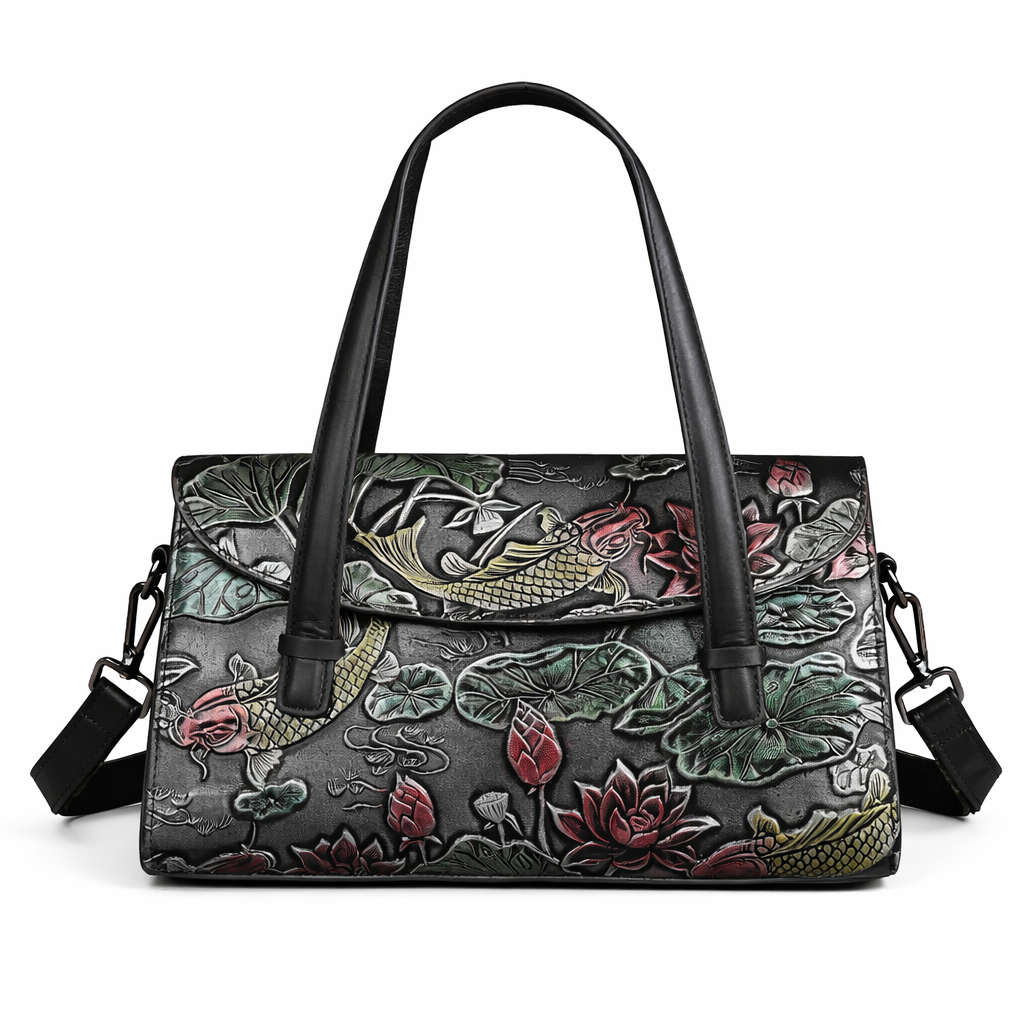 Mala Jade Oriental Vintage – Em Couro Genuíno Premium