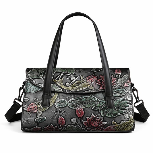 Mala Jade Oriental Vintage – Em Couro Genuíno Premium