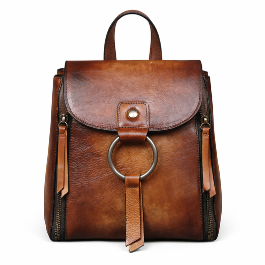 Mochila Siena Vintage – Em Couro Genuíno Premium