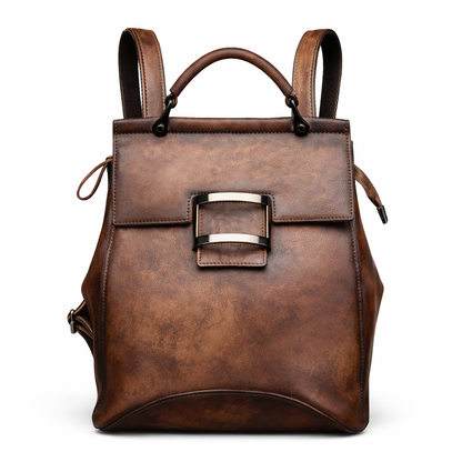 Mochila Verona Vintage – Em Couro Genuíno Premium