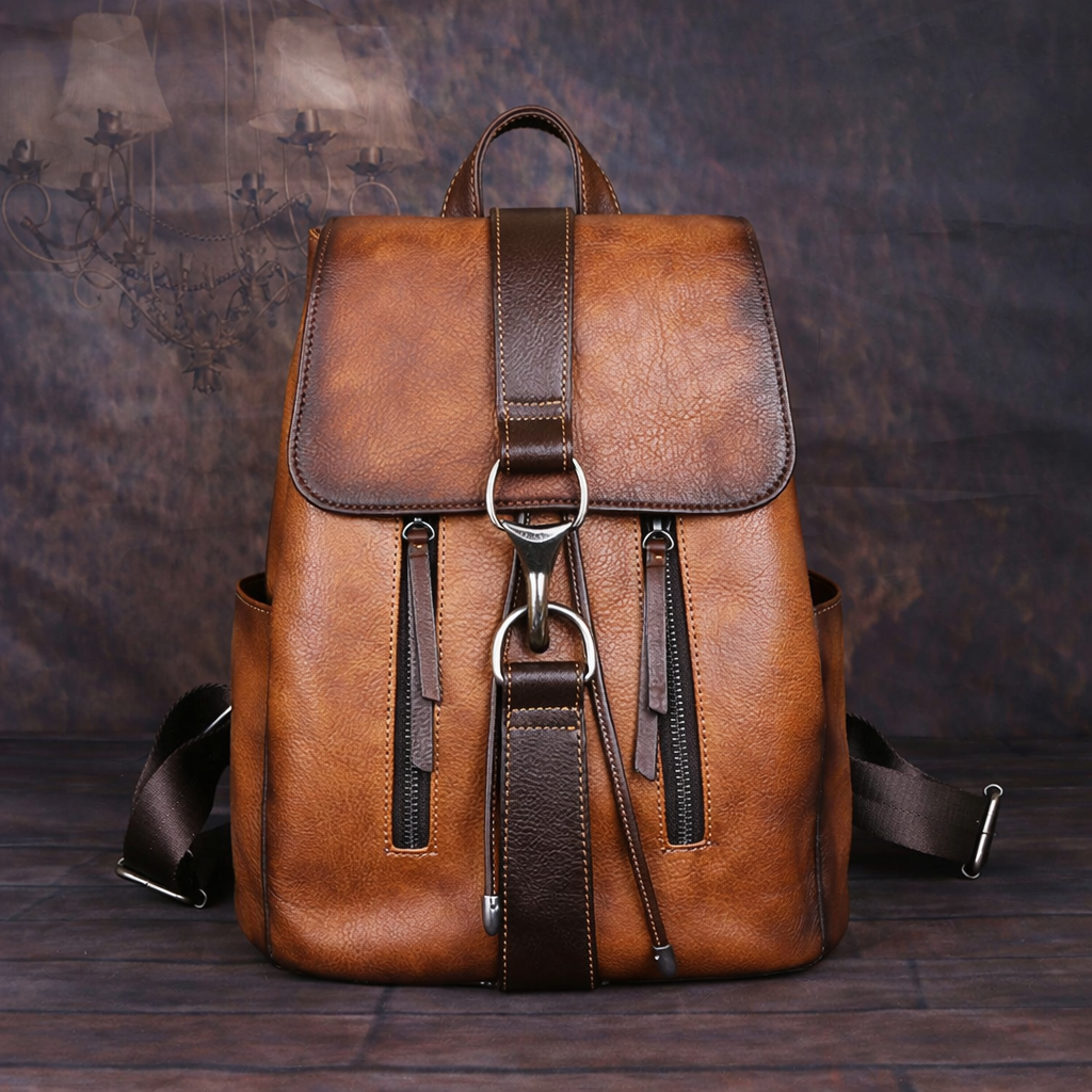 Mochila Nordica Vintage – Em Couro Genuíno