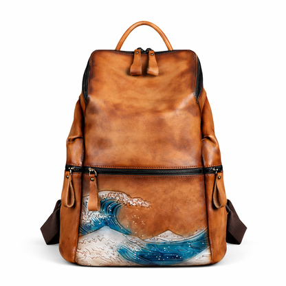 Mochila Everest Vintage – Em Couro Genuíno Artesanal