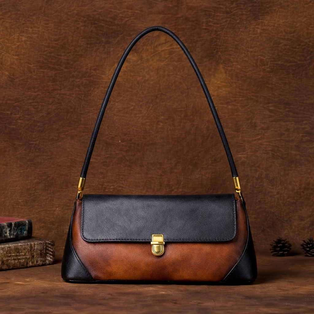 Bolsa Capri Vintage – Couro Genuíno Compacto