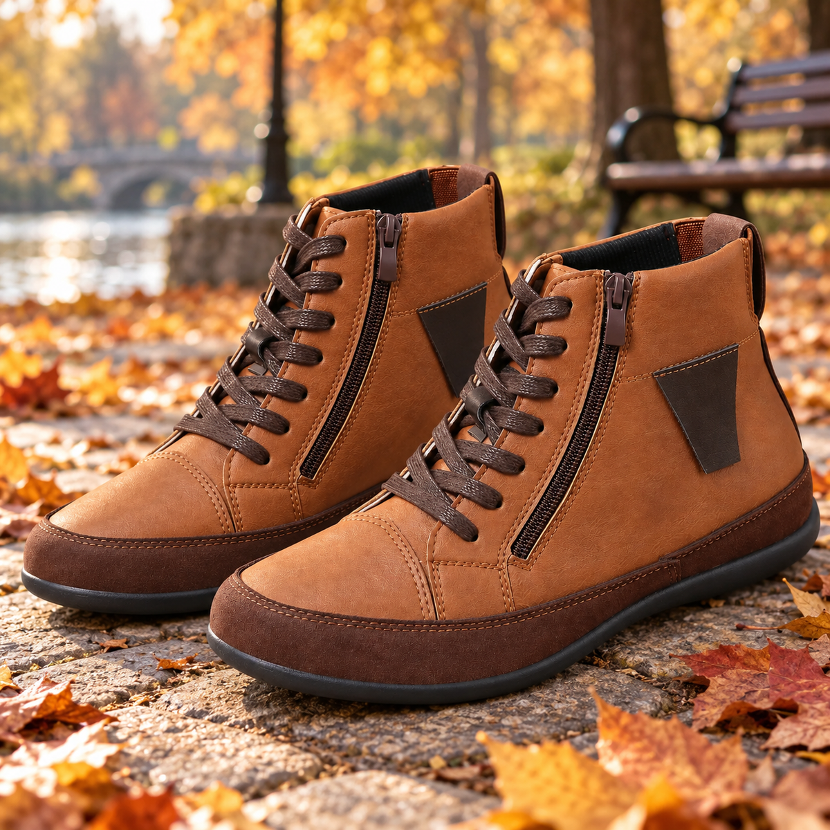 Isayara – Botins ankle super confortáveis em sintético