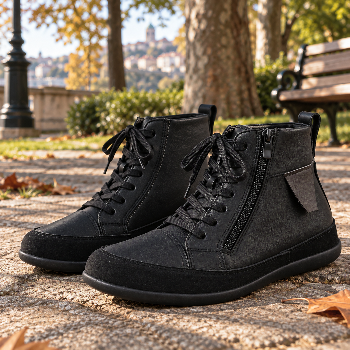 Isayara – Botins ankle super confortáveis em sintético