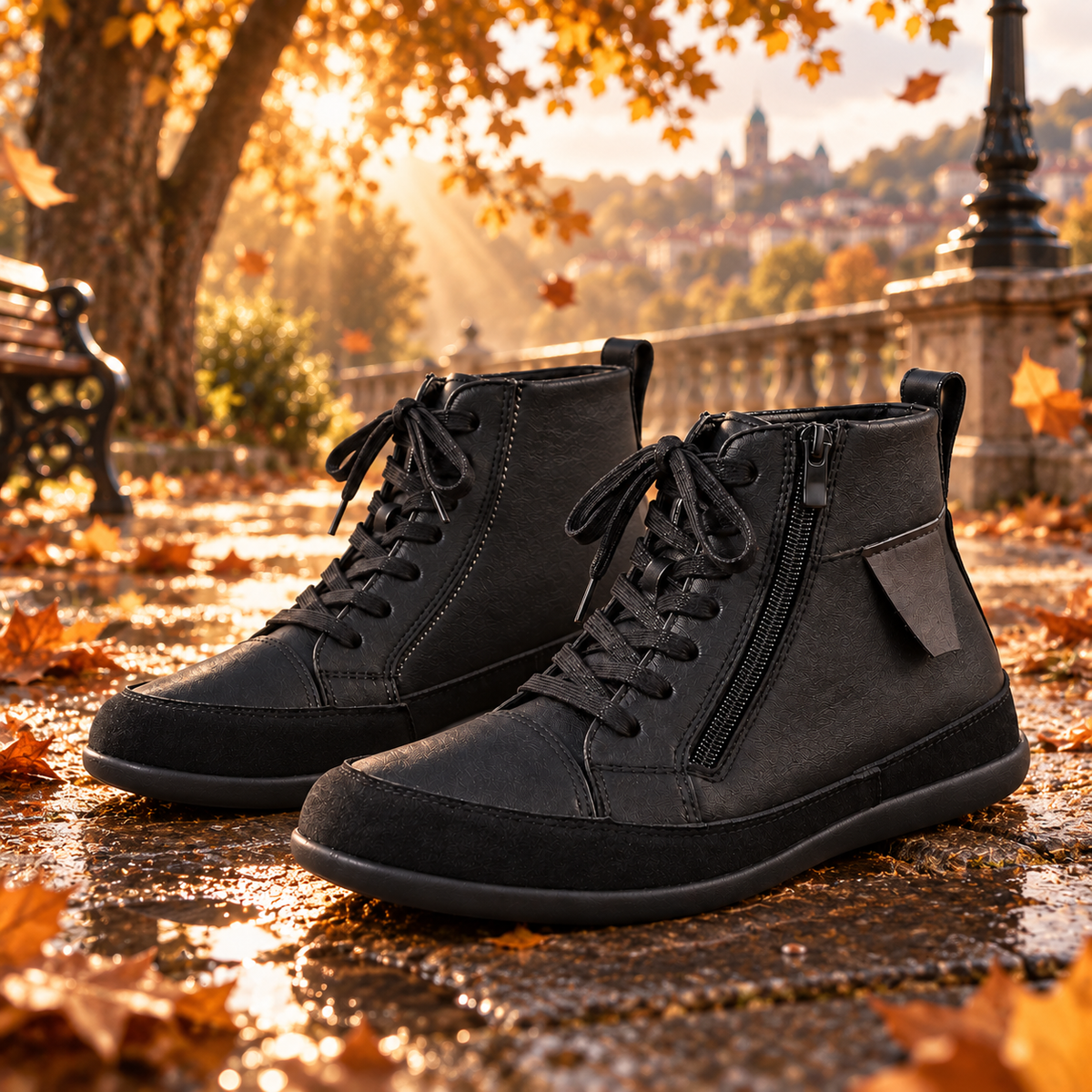 Isayara – Botins ankle super confortáveis em sintético