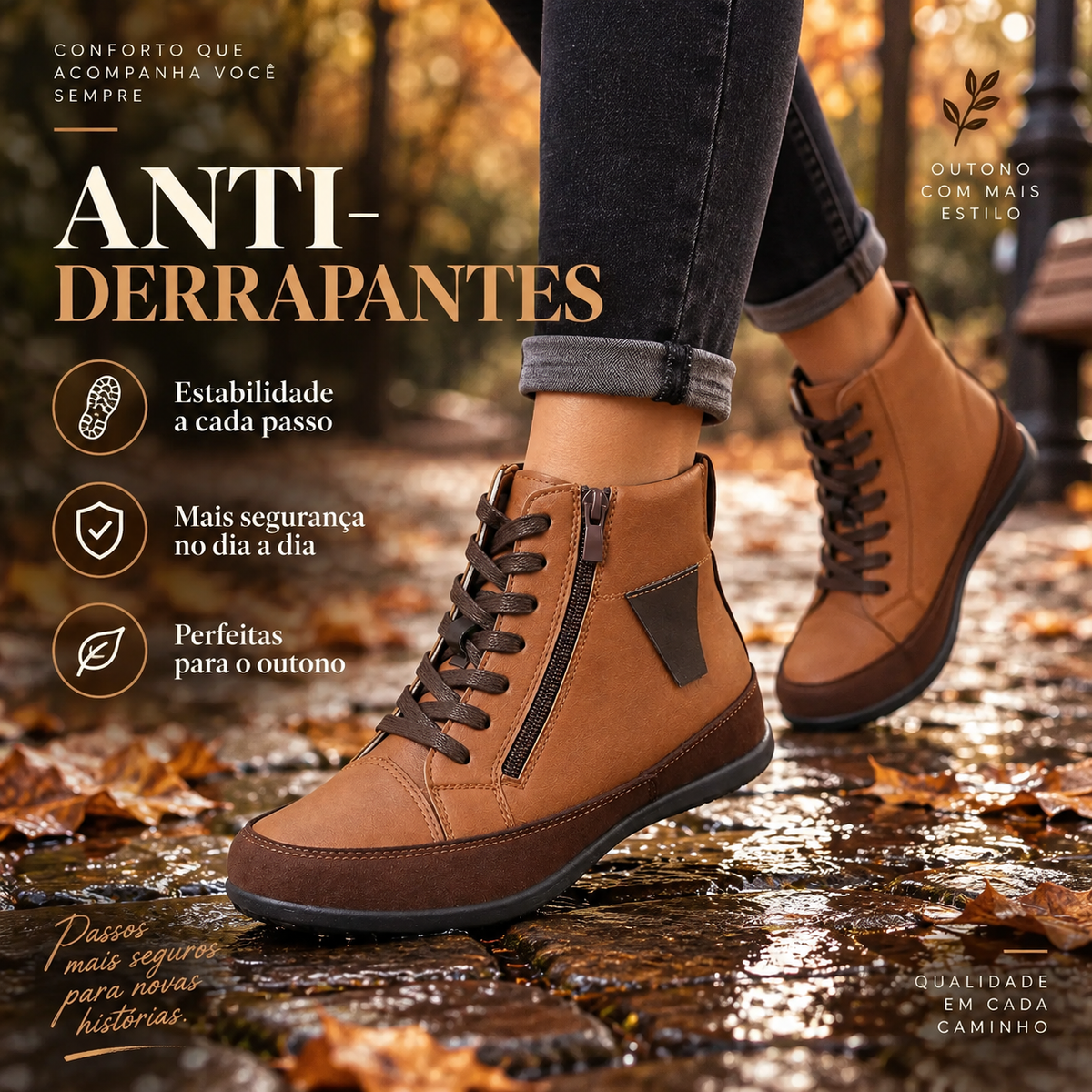 Isayara – Botins ankle super confortáveis em sintético