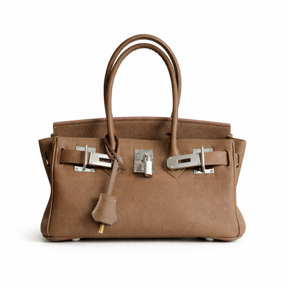 Jane Shoulder – Bolsa Estruturada em Couro Genuíno Pebbled