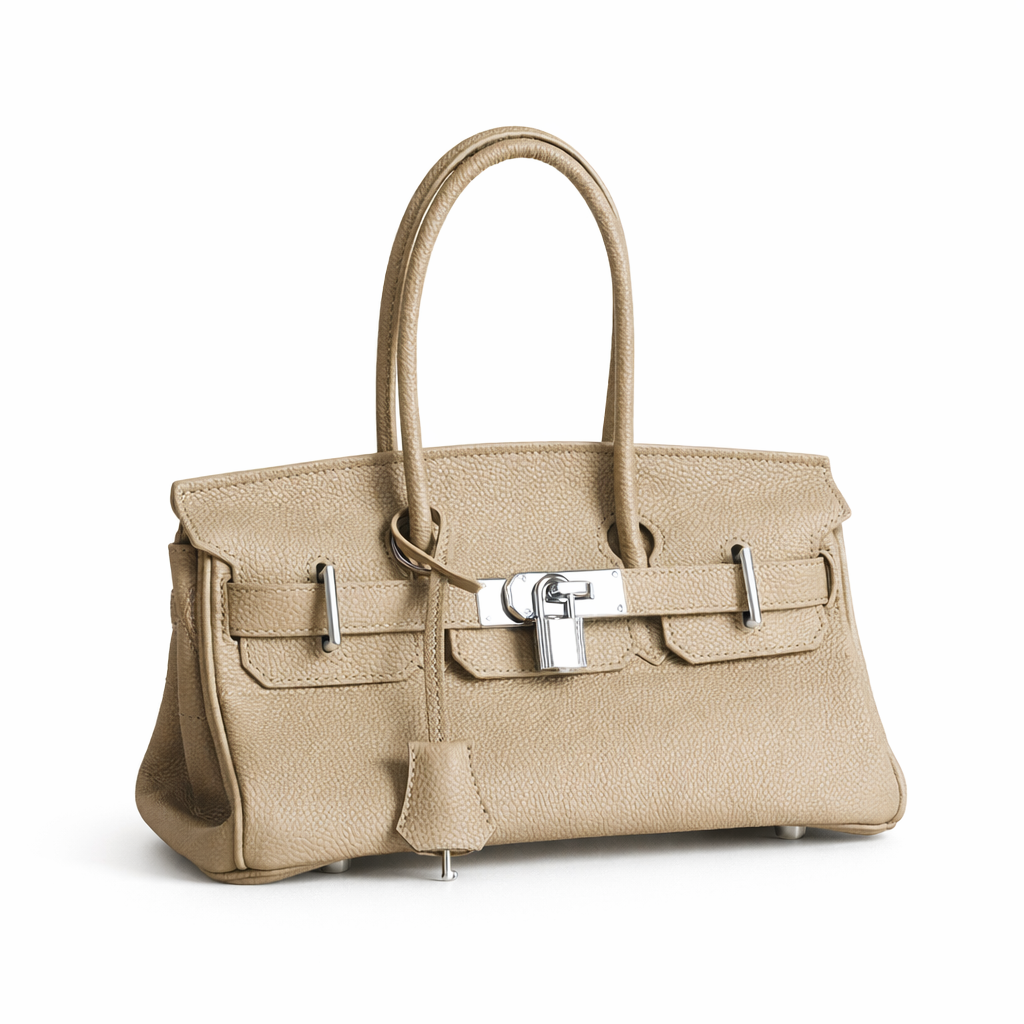 Jane Shoulder – Bolsa Estruturada em Couro Genuíno Pebbled