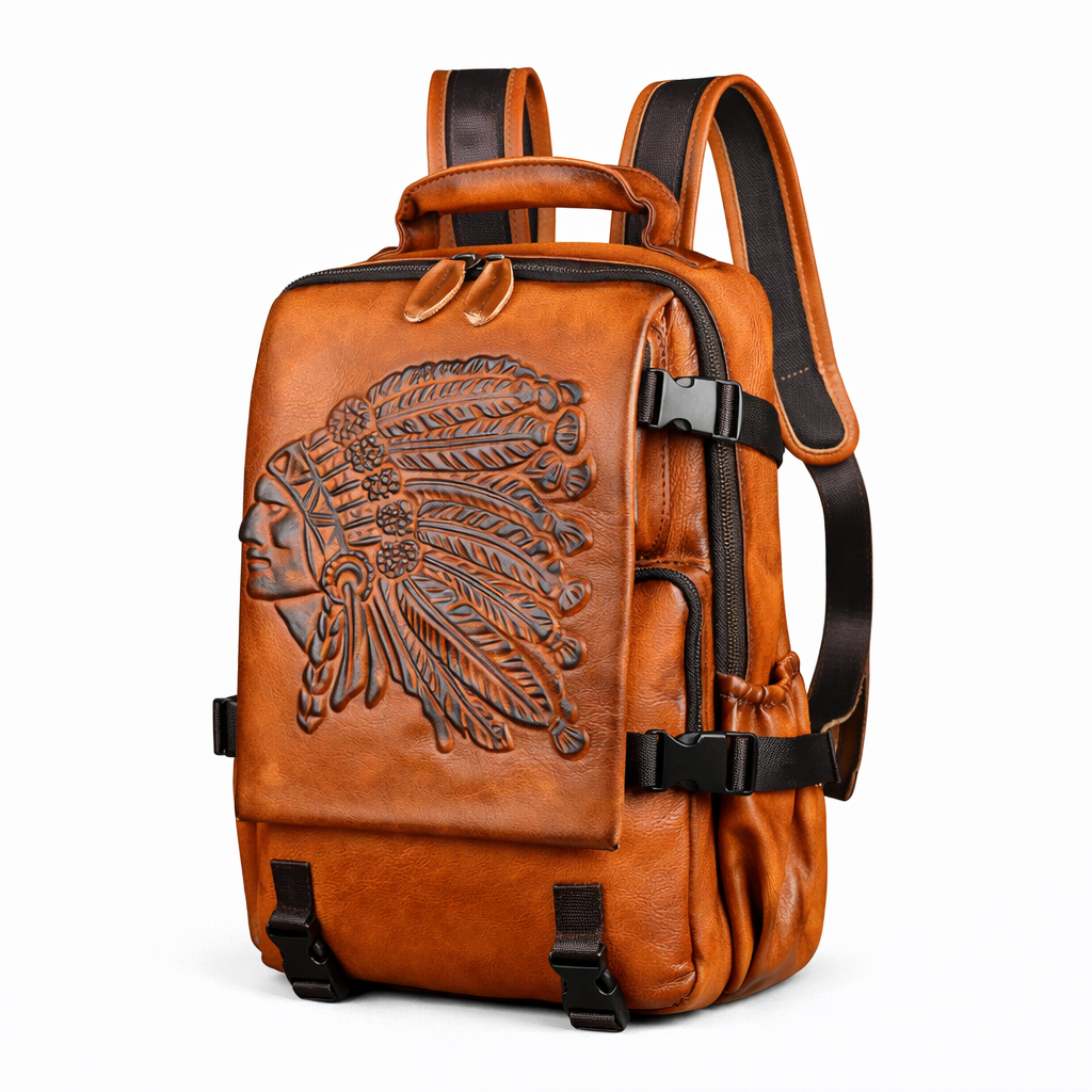 Mochila Premium Aurora Vintage – Em Couro Genuíno de Alta Qualidade
