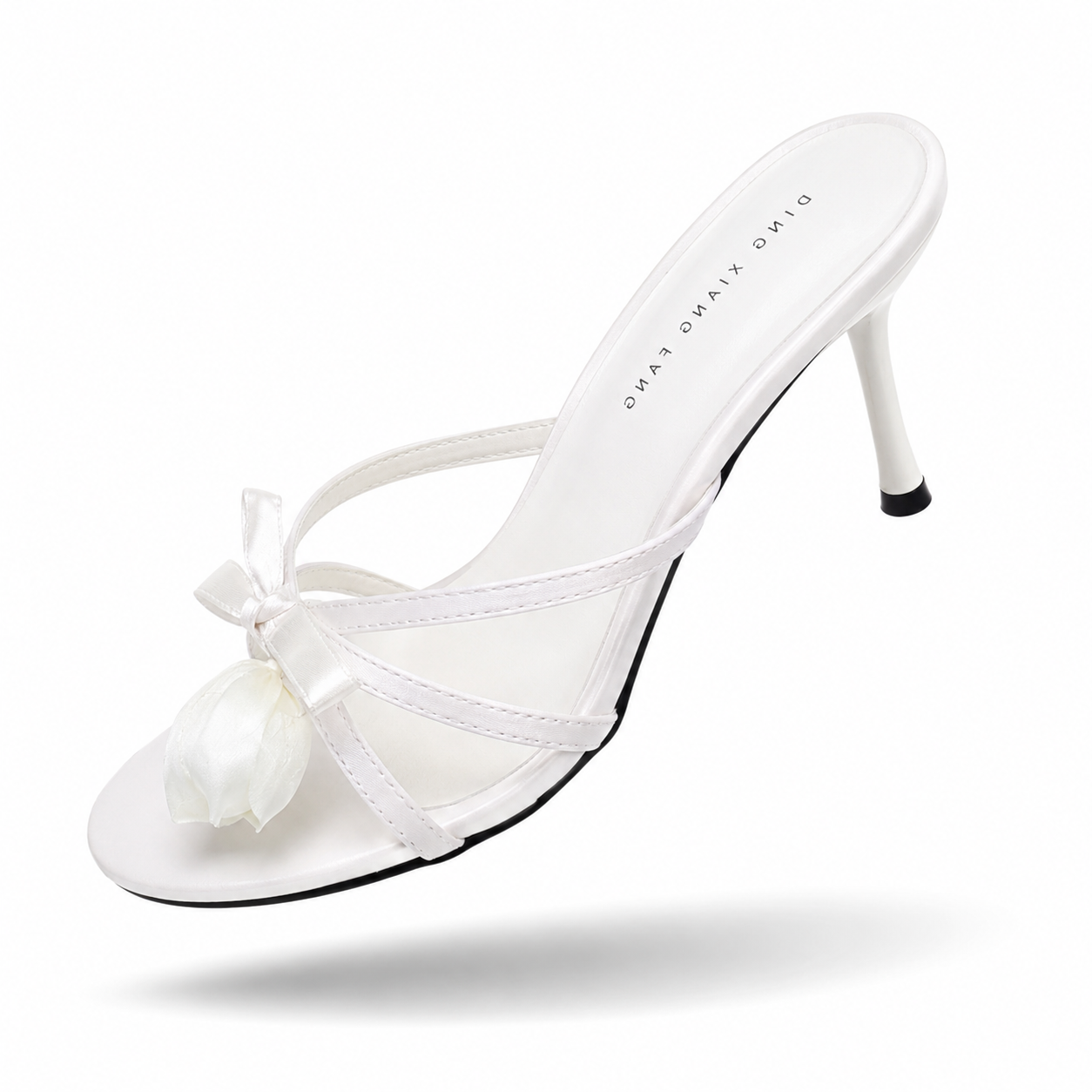 Valentina Satin - Mules Elegantes de Salto Femininas