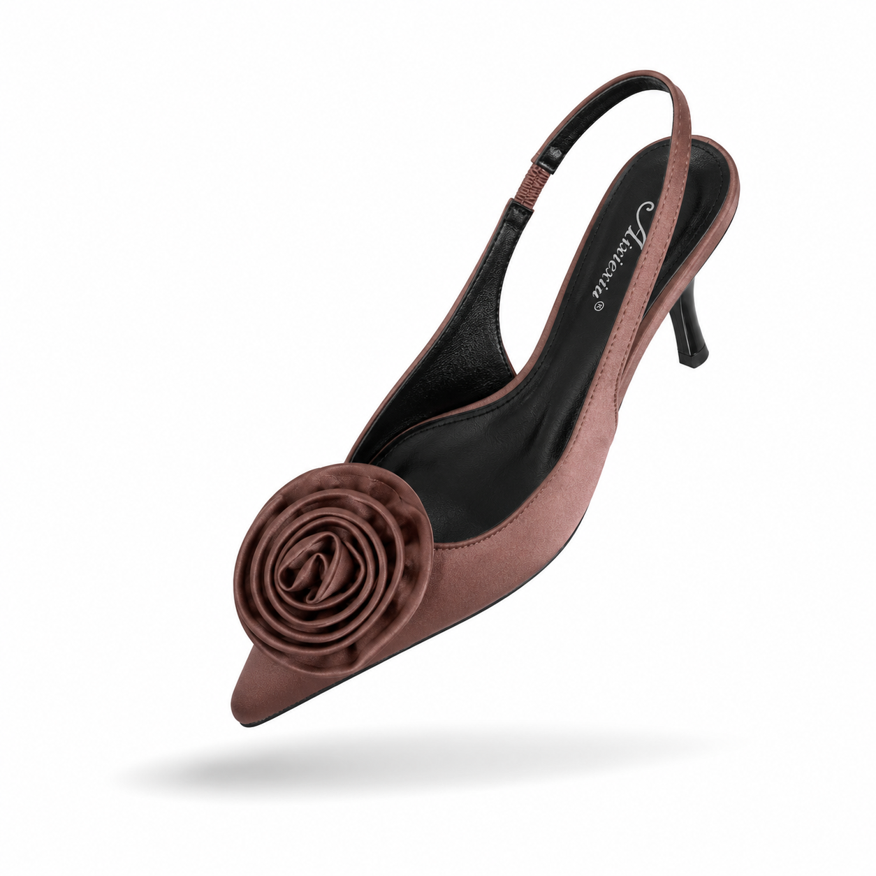Sapatos Elegantes Flor de Cetim – Salto Fino