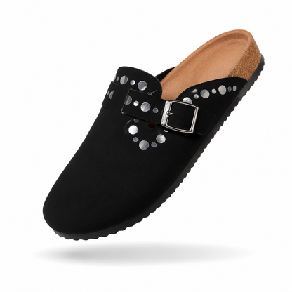 Madalena Comfort - Mules em Camurça Elegante