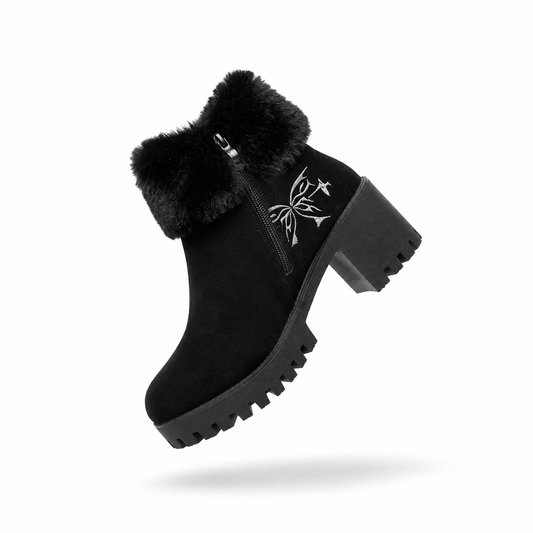 Elara – Women's Warm Boots with Side Zipper