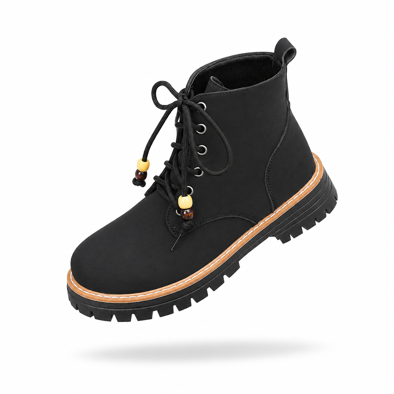Cross-border plus size Dr. Martens boots for women, new 2026 Amazon hot style, British chunky heel, beading, lace-up boots, in stock