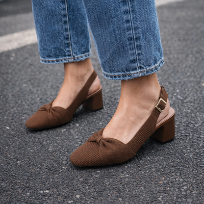 Valentina Rouge - Elegant Mid-Heel Slingback Shoe