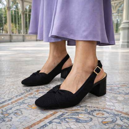 Valentina Rouge - Elegant Mid-Heel Slingback Shoe