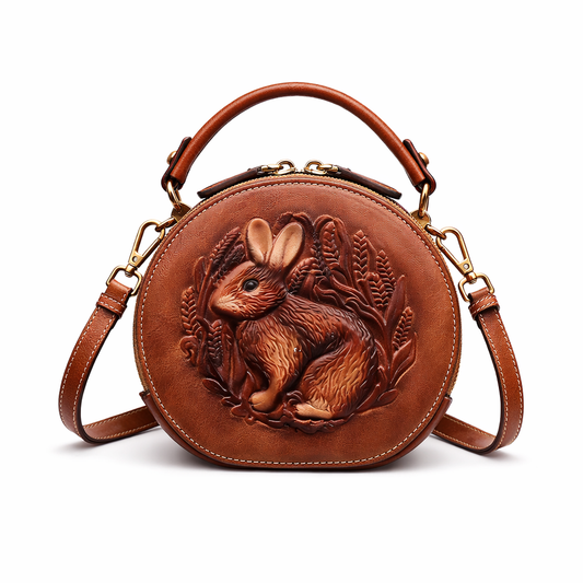 Bolsa Redonda Colette Vintage – Em Couro Genuíno Premium
