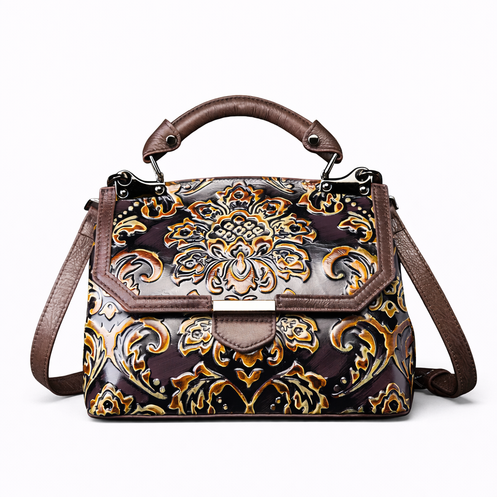 Mala Flap Aurora Vintage – Em Couro Genuíno Premium