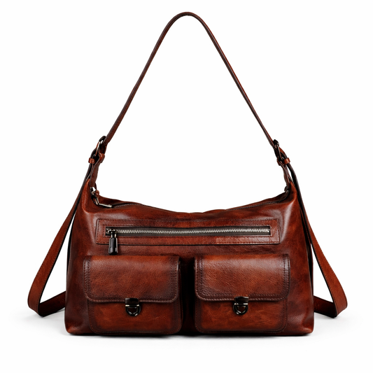 Mala Alba Vintage – Em Couro Genuíno Pintado à Mão