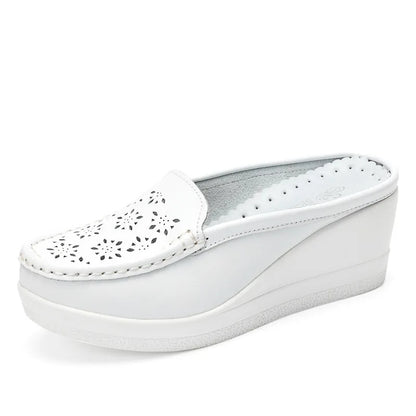 Agata Nuria - Mule ultra confortable en cuir véritable