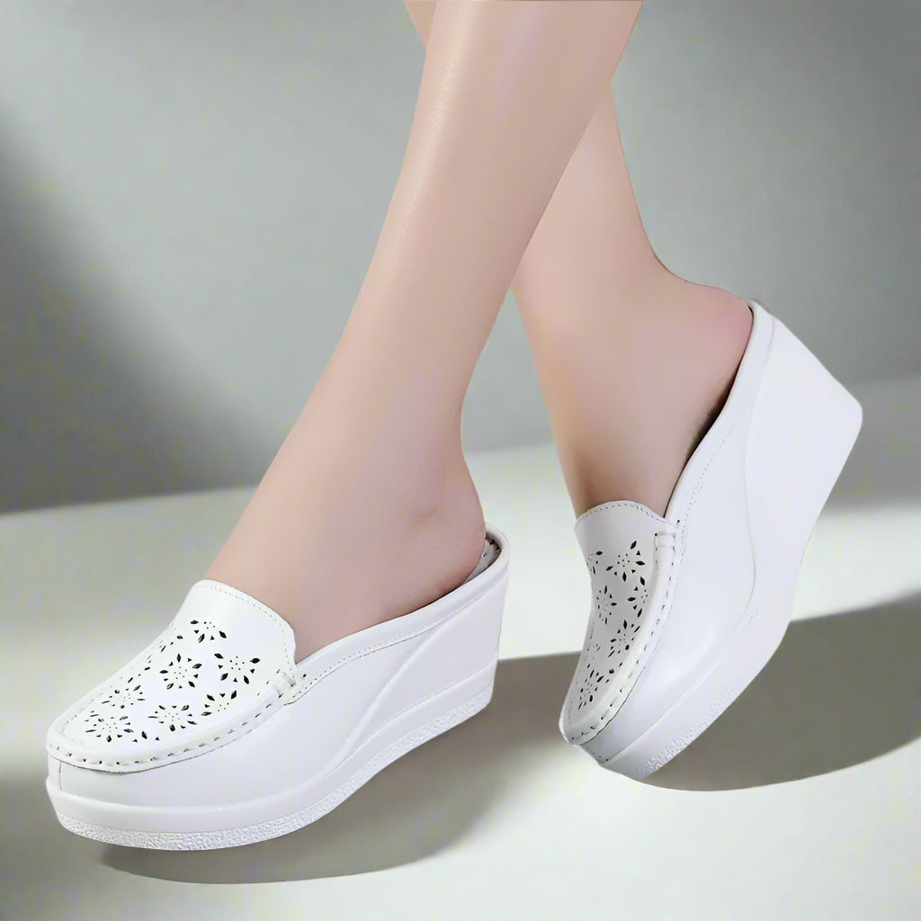 Agata Nuria - Mule ultra confortable en cuir véritable