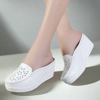 Agata Nuria - Mule ultra confortable en cuir véritable