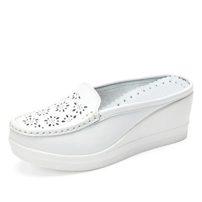 Agata Nuria - Mule ultra confortable en cuir véritable