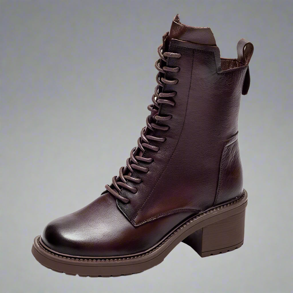 GKTINOO Women's Cowhide Boots Square Heel 6 cm